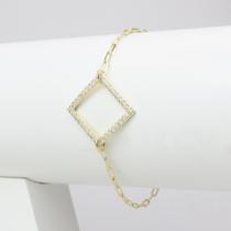 Pulseira Losango Cravejado - e