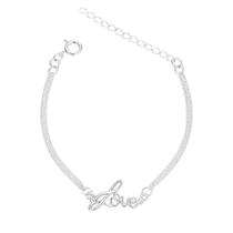 Pulseira Love Groumet Fio Duplo em Prata 925 Pulseira Love Groumet Fio Duplo em Prata 925