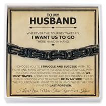 Pulseira Love You This Much em Aço 316L com Elo Cubano Preto Pulseira Love You This Much em Aço 316L com Elo Cubano Preto