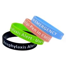 Pulseira Lyndong Kit com 4 Unidades Alerta de Anafilaxia em Silicone Pulseira Lyndong Kit com 4 Unidades Alerta de Anafilaxia em Silicone