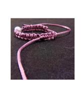 Pulseira Macramê com uma pérola central