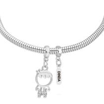 Pulseira Madrinha De Menino Berloque Banhado a Prata 925