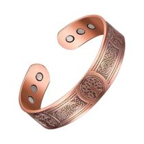 Pulseira Magnética Ajustável De Cobre Puro 15mm JESUS, Bracelete Vintage De Energia E Saúde Pulseira Magnética Ajustável De Cobre Puro 15mm JESUS, Bracelete Vintage De Energia E Saúde