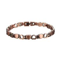 Pulseira Magnética Ajustável Feminina Com 4x Ímãs De Alta Potência, Fecho De Segurança E Strass