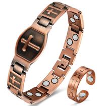 Pulseira magnética Cigmag Copper para homens com ferramenta de ajuste de anel