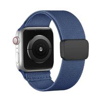 Pulseira Magnética De 40mm-45mm Para Apple Watch SE Série 3 6 7 8 9, Faixa De Nylon Scrunchie