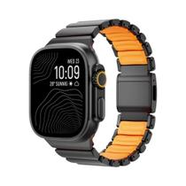 Pulseira Magnética De Aço Inoxidável Para Apple Watch 45MM 44MM 42MM Para Série 11 10 SE3 9 8 Ultra
