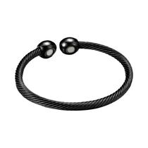 Pulseira Magnética De Aço Torcido Para Alívio Da Dor E Perda De Peso, Bracelete Aberto Para Homens E