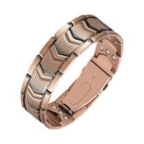 Pulseira Magnética De Cobre Neodímio 3500 Gauss 3X Força Para Homens, Bracelete De Cobre Puro, Joia