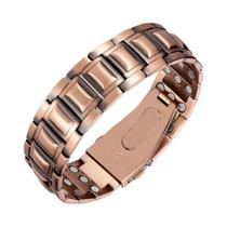 Pulseira Magnética De Cobre Neodímio 3500 Gauss 3X Força Para Homens, Bracelete De Cobre Puro, Joia