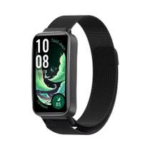 Pulseira Magnética De Metal Confortável Huawei Band 10 9 8 Com Fecho Milanês - Acessório Para