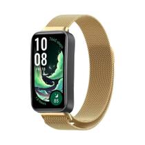 Pulseira Magnética De Metal Confortável Huawei Band 10 9 8 Com Fecho Milanês - Acessório Para