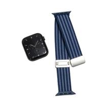 Pulseira Magnética De Nylon De 42mm 44mm 45mm 46mm Para Apple Watch Ultra Série 1 2 3 4 5 6 7 8 9 SE