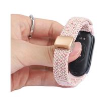 Pulseira Magnética De Nylon Trançado Para Xiaomi Mi Band 9 8 10, Elástica, Com Monitor De Pulso