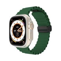Pulseira Magnética De Silicone De 46mm 45mm 44mm 49mm 41mm 42mm Para Apple Watch Série 11 10 9 8 7