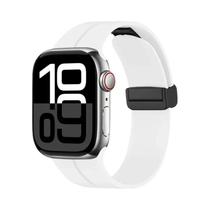 Pulseira Magnética De Silicone Para Apple Watch De 46mm 45mm 44mm 49mm Para Série 10 9 8 SE 7 6 5