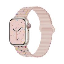 Pulseira Magnética De Silicone Para Apple Watch Série 1 2 3 4 5 6 7 8 SE, 45mm 38mm 49mm
