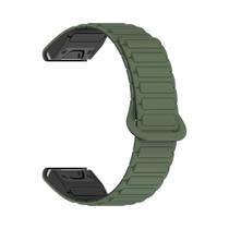 Pulseira Magnética De Silicone Quickfit Garmin Fenix 20mm 22mm 26mm Para Relógios Fenix 8 7X 7 7S 5X