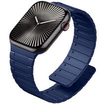Pulseira Magnética de Silicone SNBLK para Apple Watch 44-49mm - Azul Marinho