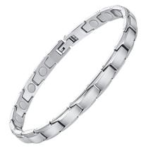 Pulseira magnética Feraco Titanium Steel com ímãs de neodímio