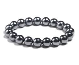Pulseira Magnetica Pedra Magnetita Imantada Bracelete Esfera Pulseira Magnetica Pedra Magnetita Imantada Bracelete Esfera