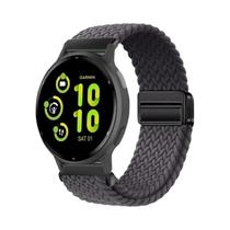 Pulseira Magnética Trançada De Nylon 22/20mm Para Garmin Forerunner Vivoactive 5 6 Venu 3 2 Approach