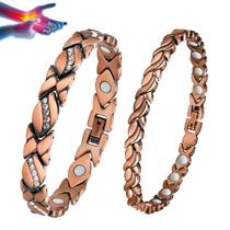 Pulseira magnética Vicmag 99,9% de cobre sólido puro para mulheres