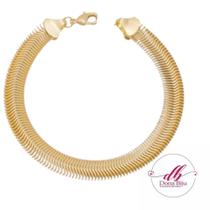 Pulseira malha 10 mm semi jóia Pulseira malha 10 mm semi jóia