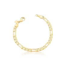 Pulseira Malha 3 x 1 Lisa Banhada a Ouro - 16 cms + Extensor