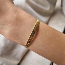 Pulseira Malha / Fita Laminada Banho Ouro 18K / Prata 925