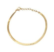 Pulseira Malha Fita Laminada Folheado Ouro 18k