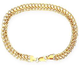 Pulseira Malha Italiana Feminina 17cm 5.6 grama em Ouro 18k