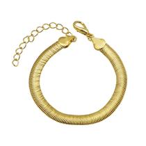 Pulseira Malha Serpente 6mm Folheado a Ouro 18k Pulseira Malha Serpente 6mm Folheado a Ouro 18k