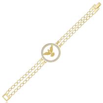 Pulseira Mandala Espírito Santo Banhada a Ouro 18k Pulseira Mandala Espírito Santo Banhada a Ouro 18k