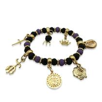 Pulseira Maria Mulambo Lilas Umbanda Candomblé Ajustável