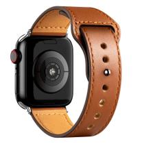 Pulseira Marrom de Couro 42/44/45/49mm Compativel Seriee 4 5 6 7 8 ultraa see Pulseira Marrom de Couro 42/44/45/49mm Compativel Seriee 4 5 6 7 8 ultraa see