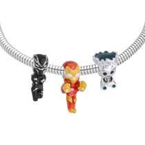 Pulseira Marvel Berloque Banhado a Prata 925 2 Pulseira Marvel Berloque Banhado a Prata 925 2