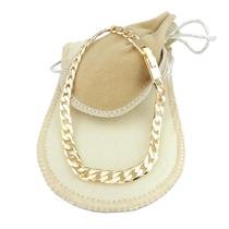 Pulseira Masculina 18cm 6mm Largura Folheado Ouro 18k PL489