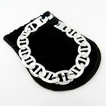 Pulseira Masculina 21cm 12mm Largura Folheada Prata PL477 Pulseira Masculina 21cm 12mm Largura Folheada Prata PL477