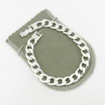 Pulseira Masculina 21cm 1cm Largura Folheada Prata PL248