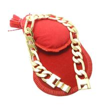 Pulseira Masculina 23cm 12mm Largura Folheada Ouro 18k PL187