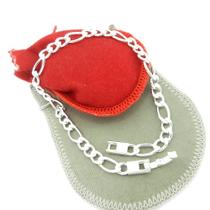 Pulseira Masculina 23cm 6mm Largura Folheada Prata PL106