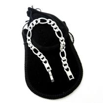 Pulseira Masculina 23cm 7mm Largura Folheada Prata PL202