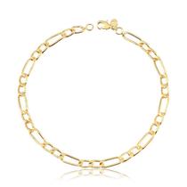Pulseira Masculina 2x1 Elos 22cm Folheada Ouro Zircônia
