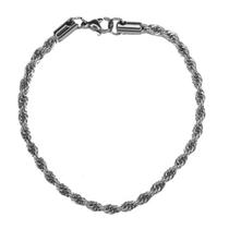 Pulseira Masculina Aço Elo Baiano 3Mm Anti Alergico 21Cm P13