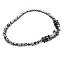 Pulseira Masculina Bali Prata 925 Ponto Peruano 3mm