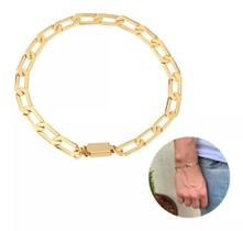 Pulseira Masculina Banhada Ouro 18k 6mm Para Homem