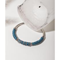 Pulseira Masculina Blue Cord Natural Stone