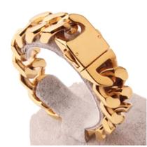 Pulseira Masculina Bracelete 20mm Elo Cubano Para Ostentar Pulseira Masculina Bracelete 20mm Elo Cubano Para Ostentar