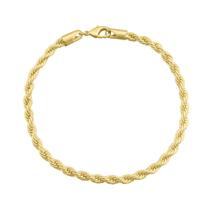 Pulseira masculina cordão baiano joia antialérgica banhada em ouro 18 k.